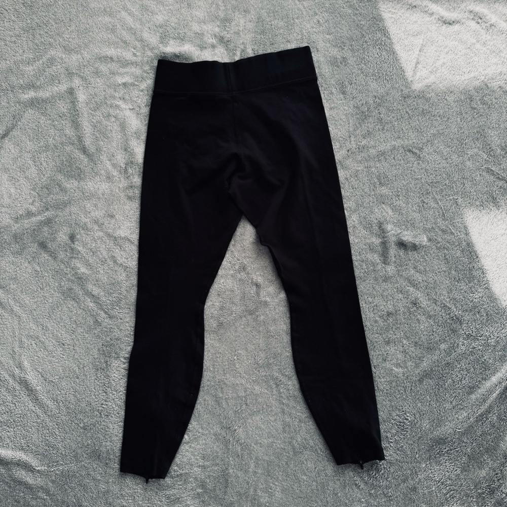 Nike Black Thick Material Front Seam - High Waisted Leggings with Ankle Zips - S - Picture 10 of 10